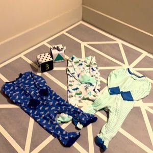 3-6 month Cloud Island- 3-pack Dino sleepers